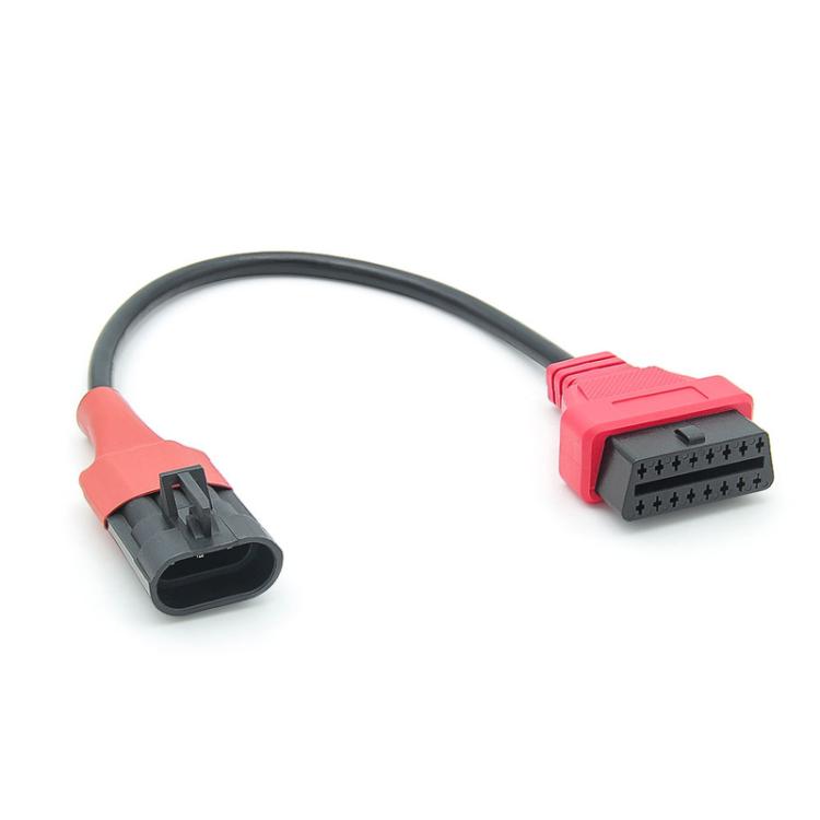 For SYM SANYANG Motorcycle OBD Cable 3Pin To OBD2 16Pin Diagnostic Adapter Scanner Extension Cable