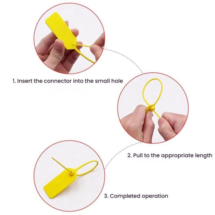 50pcs /Pack Tags Shoes Bags Anti-theft Tags Anti-switching Buckle Tie Disposable Plastic Anti-counterfeit Security Seals