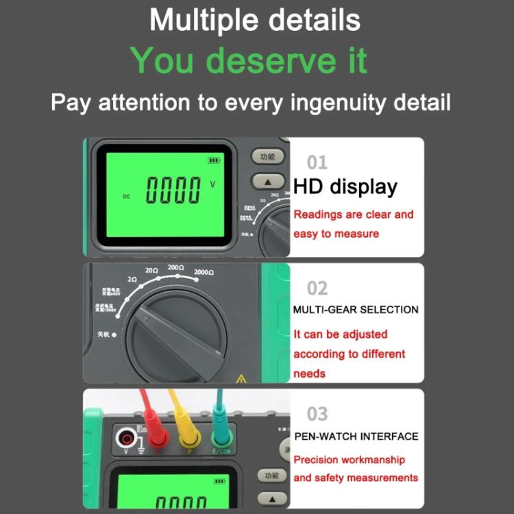 DUOYI Digital Ground Resistance Meter Tester, DY4100A, DY4100B