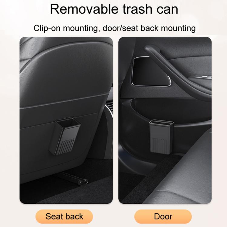 Car Seat Back Multifunctional Storage Box Pouch Phone Holder, Carbon Fiber Pattern, Black Leather, Brown Leather, Beige Leather