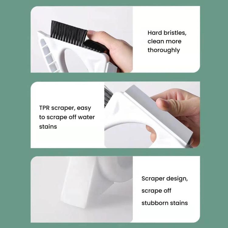 3-in-1 Window Cleaning Tool Multifunctional Gap Brush Household Glass Wiper