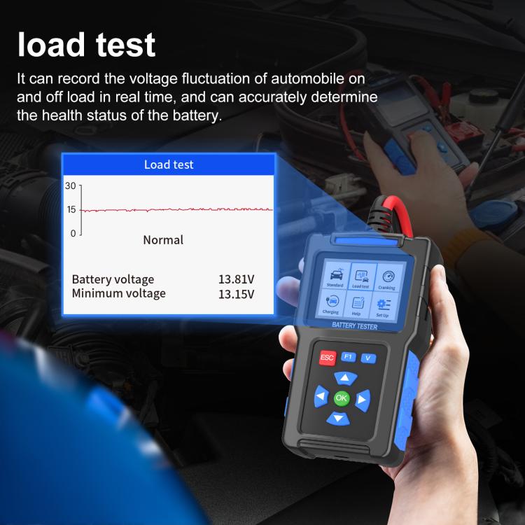 12/24V Multi-Function Car Battery Fault Diagnosis Tester, BT300