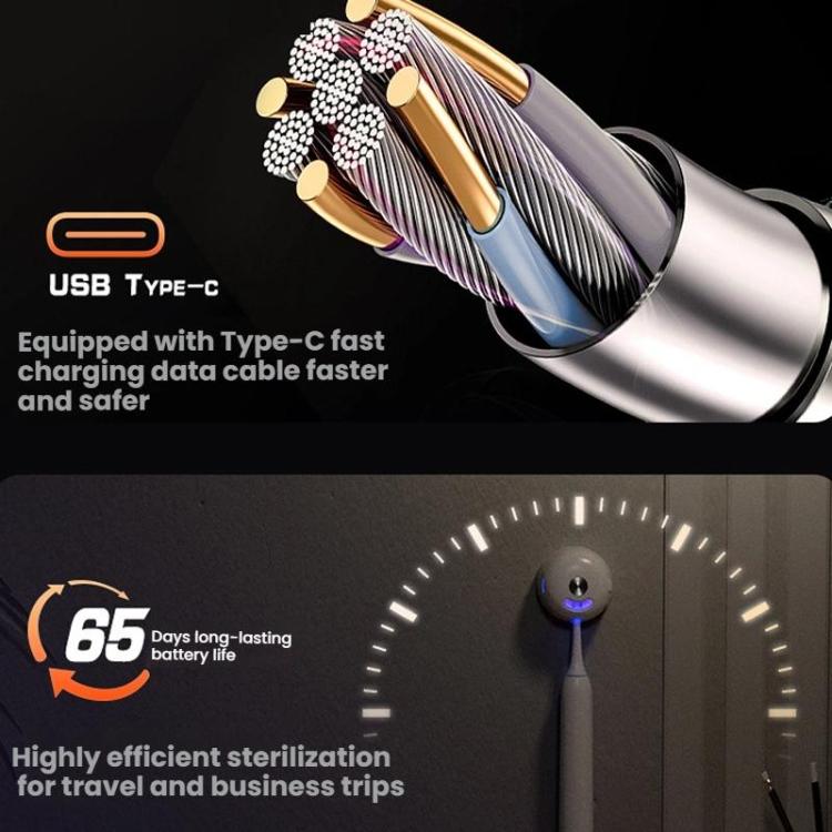 Smart Rechargeable Toothbrush UV Sterilizer and Storage Rack
