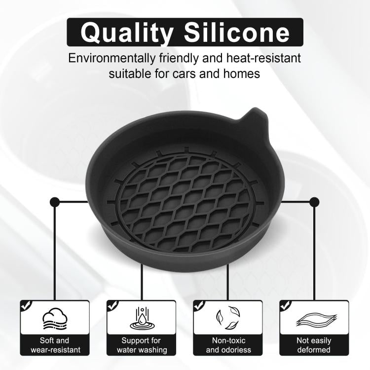 4pcs Anti-squeak Anti-slip Car Coaster With Handle