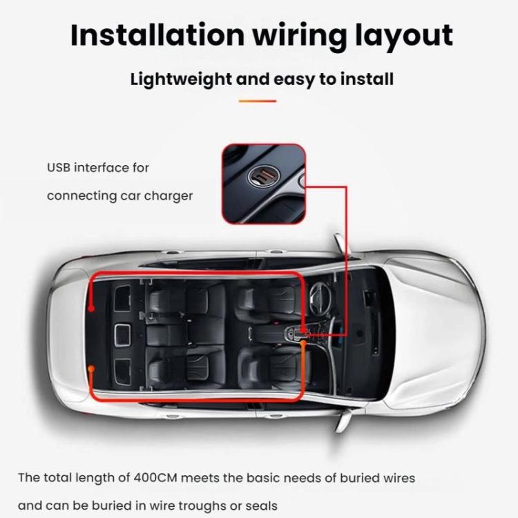 USB Car-mounted Dynamic Demon Eye Car Sticker LED Indicator Light