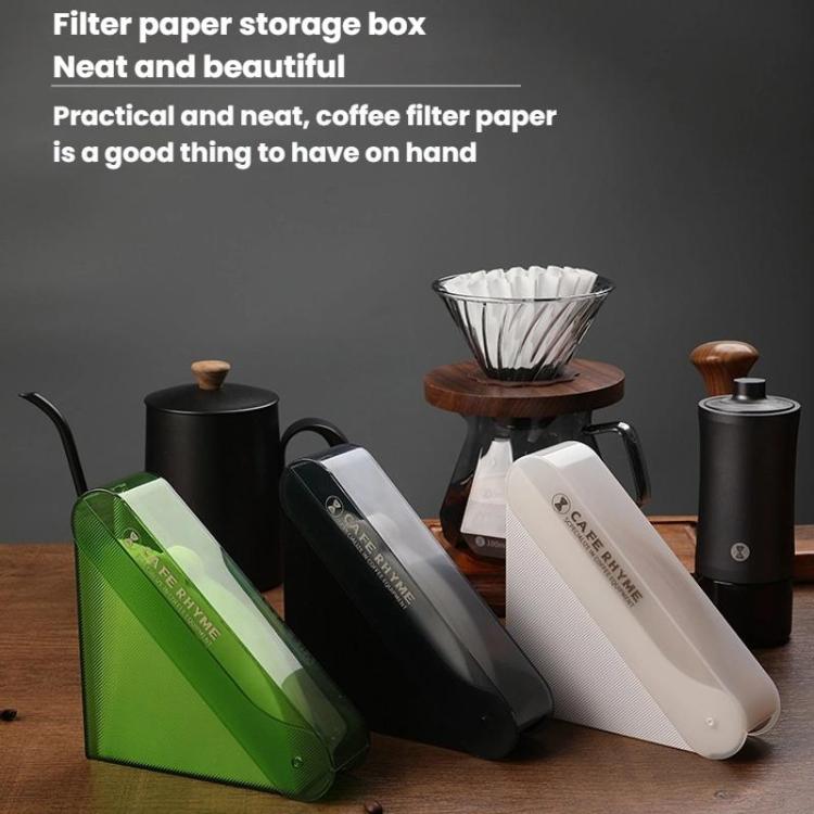 CAFE RHYME Dustproof Filter Paper Holder Lidded Coffee Filter Box