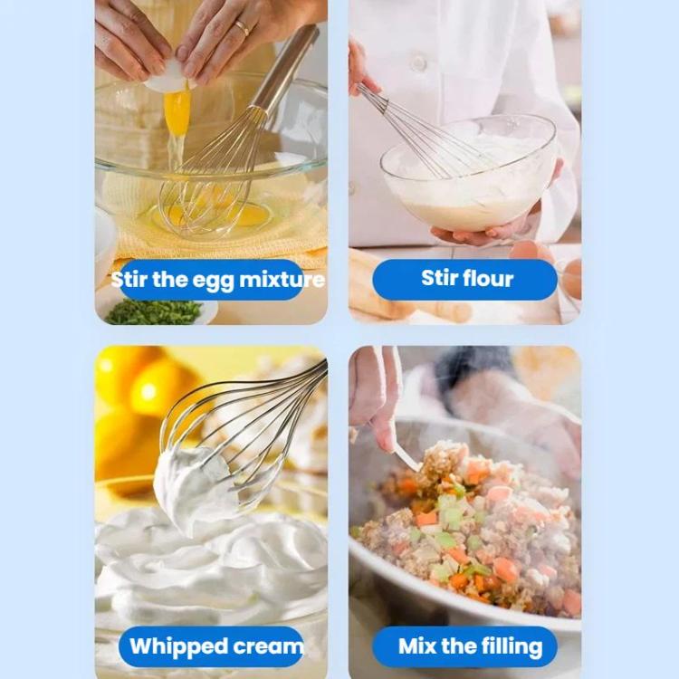 2pcs /Set 304 Stainless Steel Whisk Attachment For Donlim, Hauswirt Electric Hand Mixers