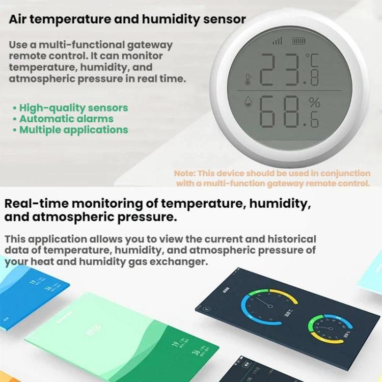 Tuya Smart ZigBee Sensor Smart Temperature Humidity Detector, RSH-ZigBee-HS03