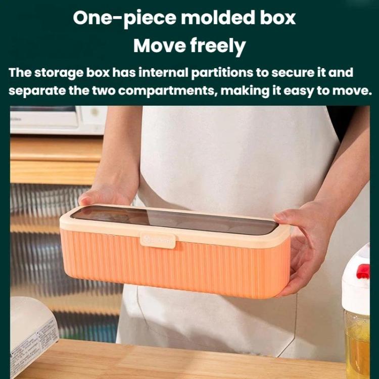 Household 4-Grid Seasoning Box Kitchen Spice Storage Container