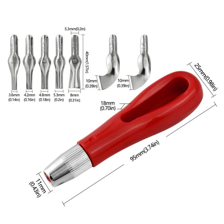 Printmaking Engraving Knife Set Wood Engraving Knife Combination Tool, 8pcs /Set