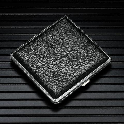 Leather Cigarette Case for 20 Filter Cigarettes 8.0mm Ultra Thin Portable Cigarette Holder