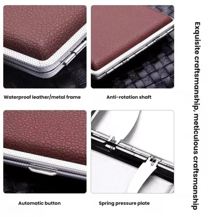 Leather Cigarette Case for 20 Filter Cigarettes 8.0mm Ultra Thin Portable Cigarette Holder