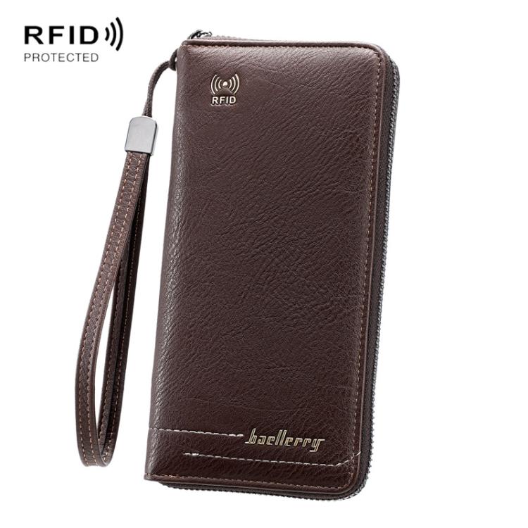 Baellerry C3166 Long Antimagnetic RFID Zipper Clutch Large Capacity Multi-Card Wallet