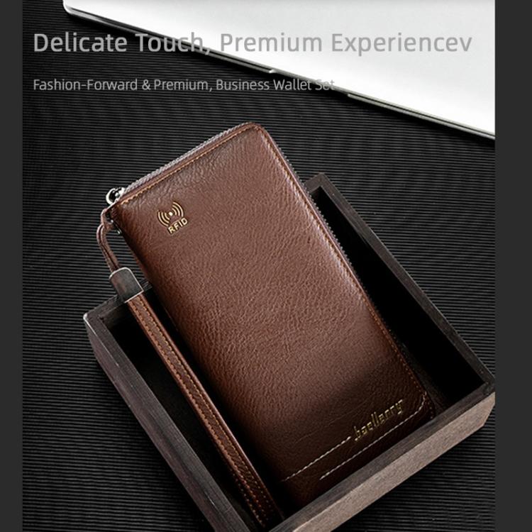 Baellerry C3166 Long Antimagnetic RFID Zipper Clutch Large Capacity Multi-Card Wallet