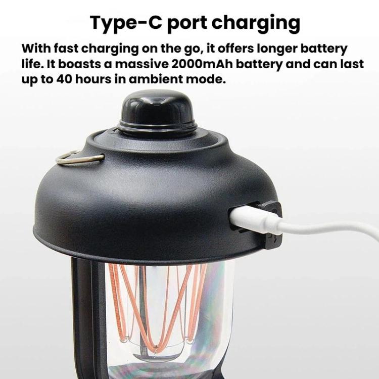 SB-6620 IPX6 Waterproof Outdoor LED Light Multi-Functional Portable Dimmable Camping Lantern