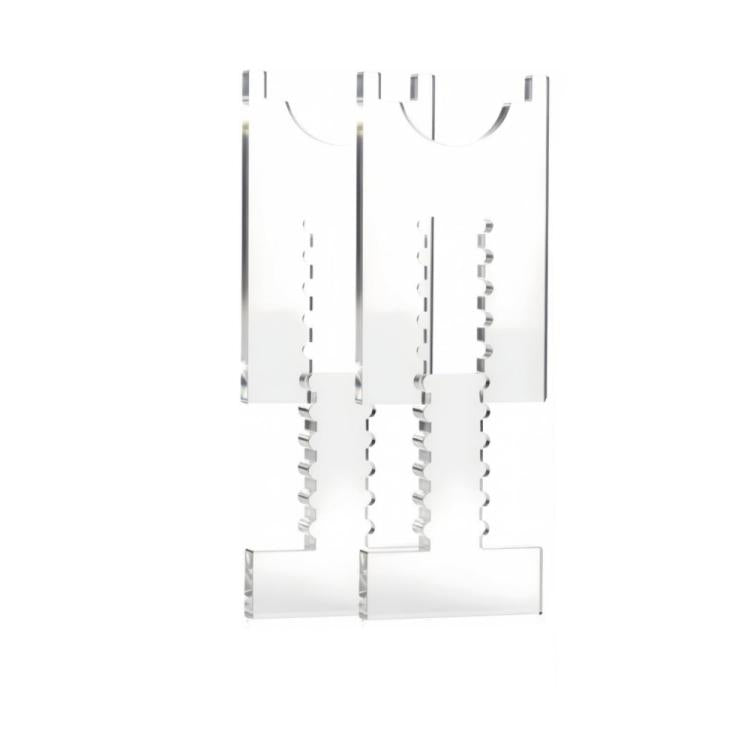 2pcs /Set Prevent Sliding Wall Damage Adjustable Acrylic Spacer Pads, 5 Slot, 6 Slot