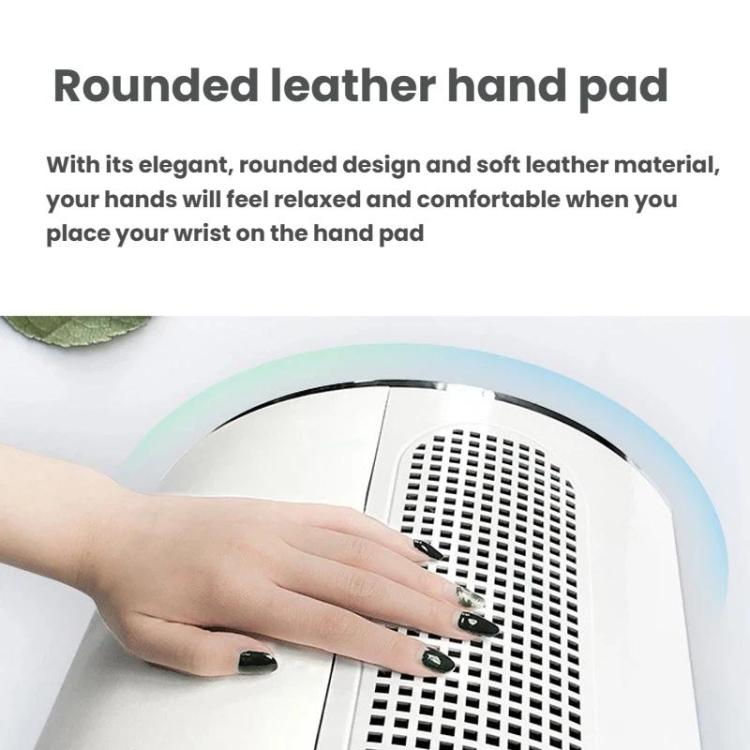BLUEQUE BQ-858-5 Desktop Nail Dust Collector With Hand Rest Filter Mesh Triple-Fan Nail Dust Collector, US Plug, EU Plug