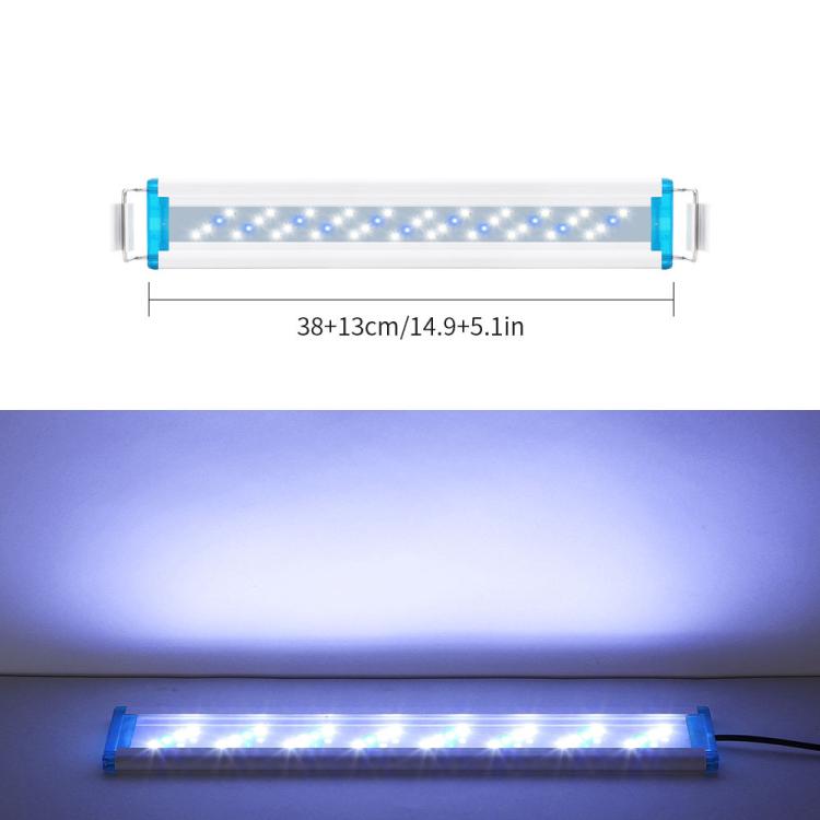 Ultra-Thin Aquarium LED Light With 4 Rows Of 5730 LEDs, 18cm Blue+White Light, 28cm Blue+White Light, 38cm Blue+White Light, 48cm Blue+White Light, 58cm Blue+White Light, 18cm White Light, 28cm White Light, 38cm White Light, 48cm White Light           ...