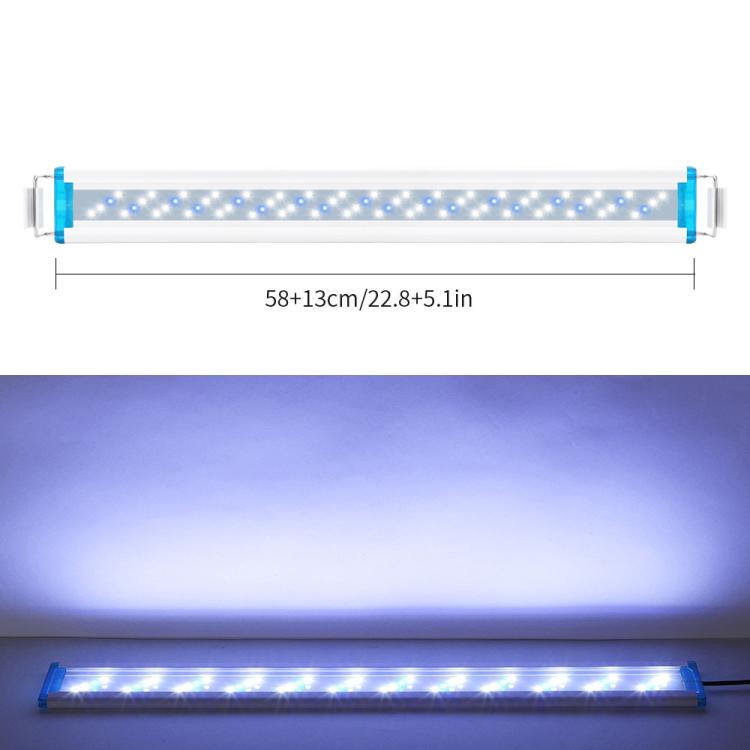 Ultra-Thin Aquarium LED Light With 4 Rows Of 5730 LEDs, 18cm Blue+White Light, 28cm Blue+White Light, 38cm Blue+White Light, 48cm Blue+White Light, 58cm Blue+White Light, 18cm White Light, 28cm White Light, 38cm White Light, 48cm White Light           ...