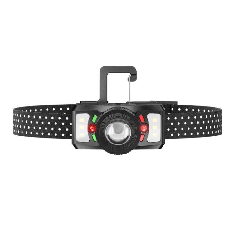 Outdoor Mechanical Zoom LED Headlamp Flood Light Rechargeable For Night Running Fishing, SMILING SHARK TD-0187A, SMILING SHARK TD-0187B