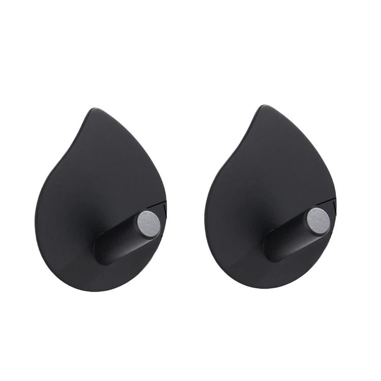 2pcs /Pack Stainless Steel Teardrop Adhesive Hook No-Drill Wall Hanger for Bathroom, Kitchen, and Wardrobe, J Shape Silver, J Shape Black, Oblique Silver, Oblique Black, NO.12 Silver, NO.12 Black