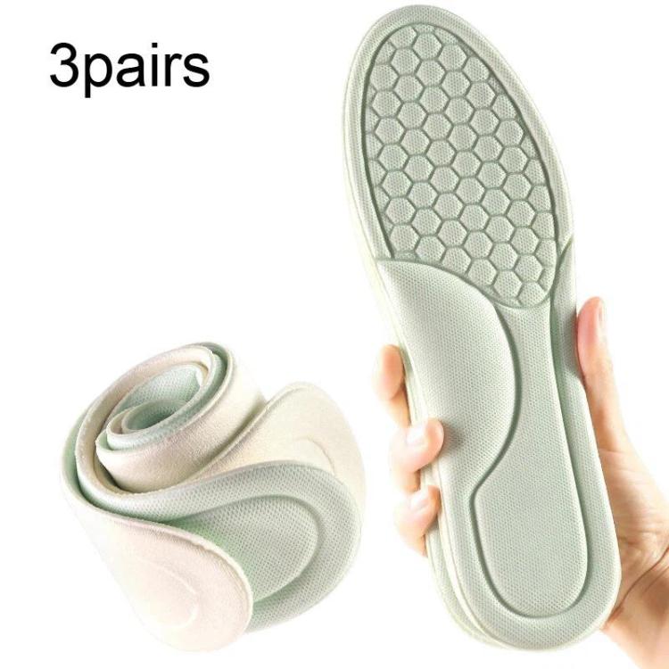 3pairs Odor-Resistant Breathable Ultra-Soft Sports Insoles, 35-36, 37-38, 39-40, 41-42, 43-44, 45-46