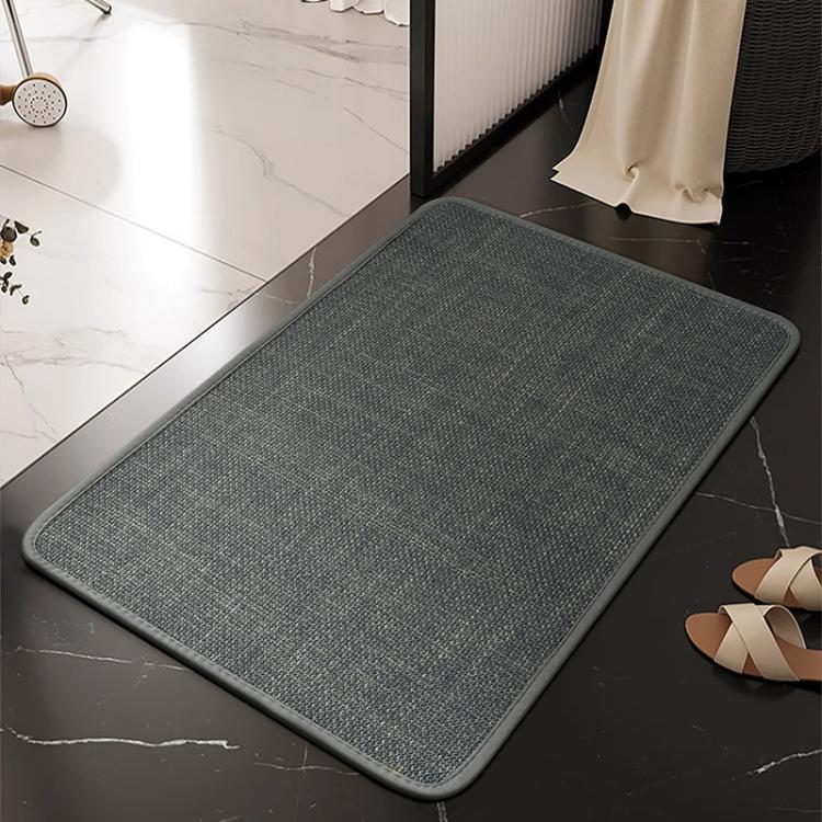Simple Linen Water-Absorbent Floor Mat For Bathroom Dirty-Resistant Anti-Slip Bath Mat, 45 x 70cm, 50 x 80cm, 60 x 90cm, 30 x 40cm