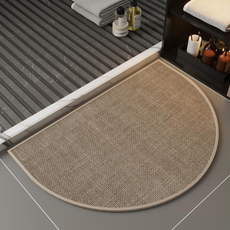 Simple Linen Water-Absorbent Floor Mat For Bathroom Dirty-Resistant Anti-Slip Bath Mat, 45 x 70cm, 50 x 80cm, 60 x 90cm, 30 x 40cm