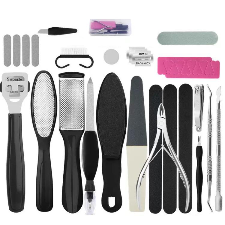 Foot Care Kit for Callus and Dead Skin Removal Complete Pedicure Set, 17 In 1, 20 In 1, 23 In 1, 27 In 1