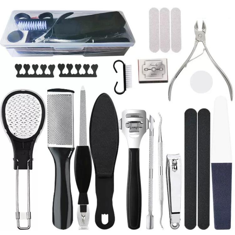 Foot Care Kit for Callus and Dead Skin Removal Complete Pedicure Set, 17 In 1, 20 In 1, 23 In 1, 27 In 1