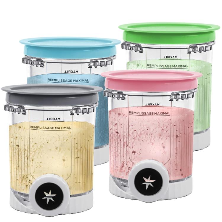 For Ninja NC700 / NC701 Ice Cream Maker 4pcs /Pack Replacement Ice Cream Cups Storage Tanks, A Type, B Type