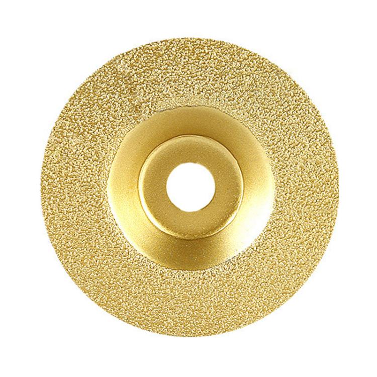 Diamond Cutting Disc Marble Brazed Cup Grinding Wheel Quartz Ceramic Tile Edge Grinding For Angle Grinder, Silver, Silver With Teeth, Gold, Gold With Teeth