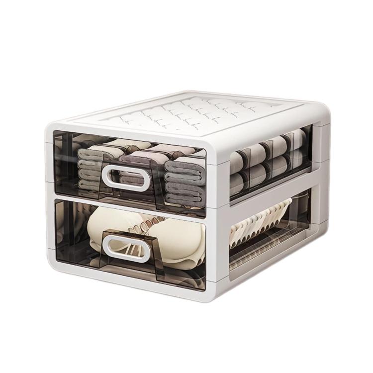 Large-Capacity Drawer-Style Underwear Sock Organizer Storage Box, No Grid Space, 10 Grid Spaces, 15 Grid Spaces, No Grid Space + 10 Grid Spaces, No Grid Space + 15 Grid Spaces, 10 Grid Spaces + 15 Grid Spaces                                            ...