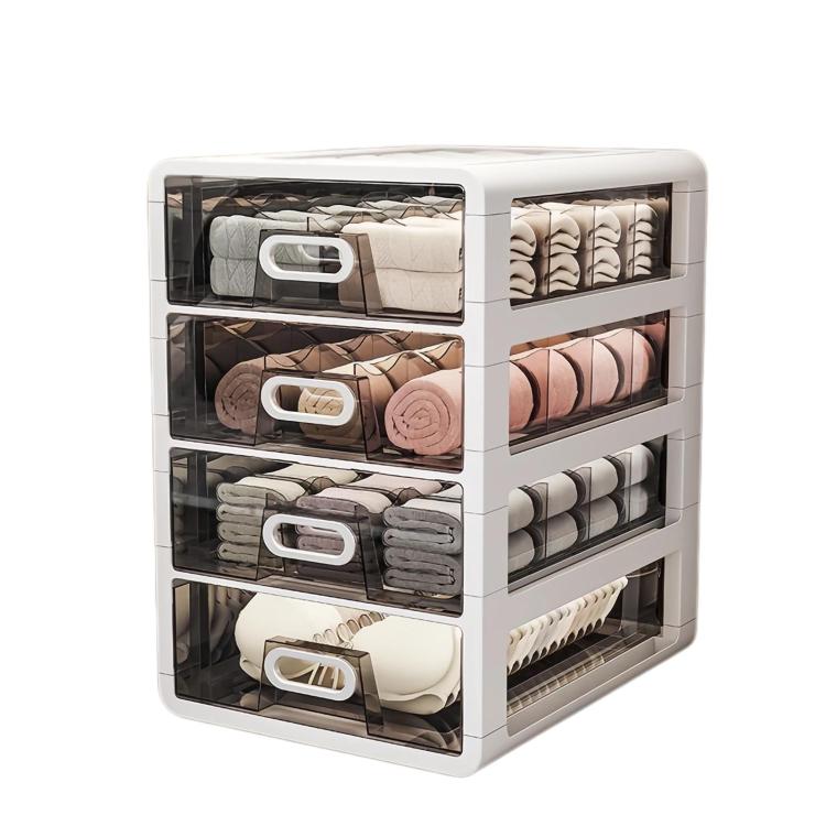 Large-Capacity Drawer-Style Underwear Sock Organizer Storage Box, No Grid Space, 10 Grid Spaces, 15 Grid Spaces, No Grid Space + 10 Grid Spaces, No Grid Space + 15 Grid Spaces, 10 Grid Spaces + 15 Grid Spaces                                            ...