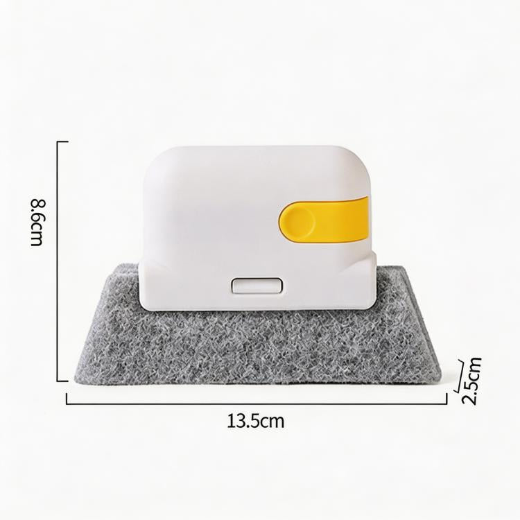 2-in-1 Window Groove Cleaning Brush with Built-in Scraper Hand-held Crevice Cleaner Tool for Sliding Door Track, Bathroom & Kitchen Sink, 1pc