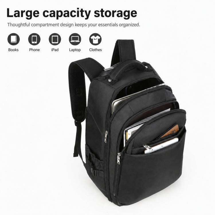 20 Inch Rolling Backpack for Travel Wheeled Laptop Backpack with Hidden Straps Carry On Trolley Bag for Business School