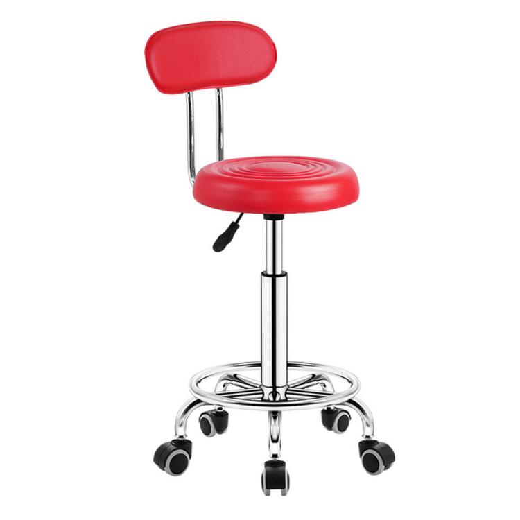 Adjustable Swivel Salon Stool Hydraulic Bar Stool With Footrest, 42-54cm Stationary Glides Black, 42-54cm Stationary Glides Red, 42-54cm Stationary Glides Blue, 45-57cm Swivel Casters Black, 45-57cm Swivel Casters Black Red                             ...