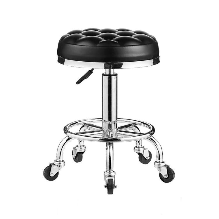 Adjustable Swivel Salon Stool Hydraulic Bar Stool With Footrest, 42-54cm Stationary Glides Black, 42-54cm Stationary Glides Red, 42-54cm Stationary Glides Blue, 45-57cm Swivel Casters Black, 45-57cm Swivel Casters Black Red                             ...