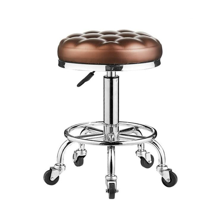 Adjustable Swivel Salon Stool Hydraulic Bar Stool With Footrest, 42-54cm Stationary Glides Black, 42-54cm Stationary Glides Red, 42-54cm Stationary Glides Blue, 45-57cm Swivel Casters Black, 45-57cm Swivel Casters Black Red                             ...