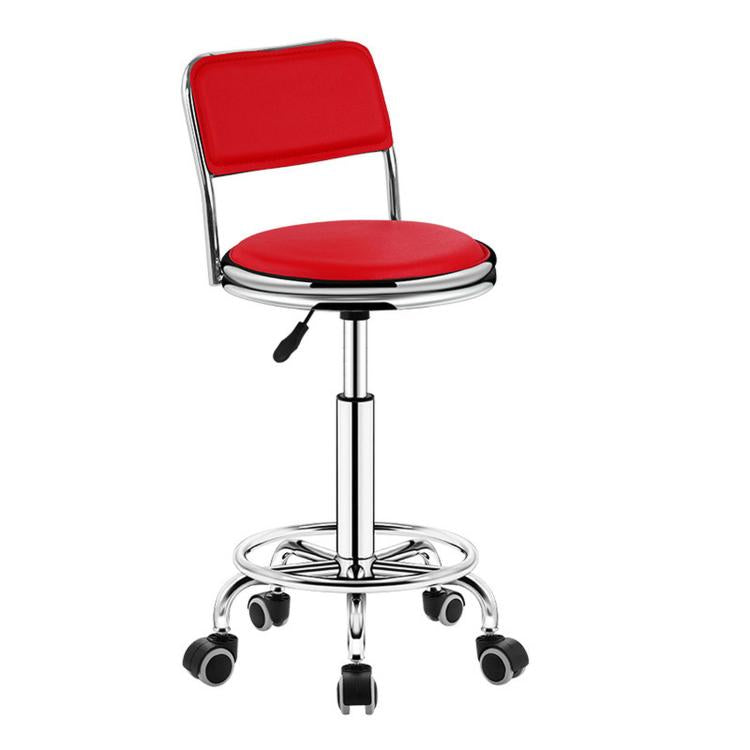 Adjustable Swivel Salon Stool Hydraulic Bar Stool With Footrest, 42-54cm Stationary Glides Black, 42-54cm Stationary Glides Red, 42-54cm Stationary Glides Blue, 45-57cm Swivel Casters Black, 45-57cm Swivel Casters Black Red                             ...