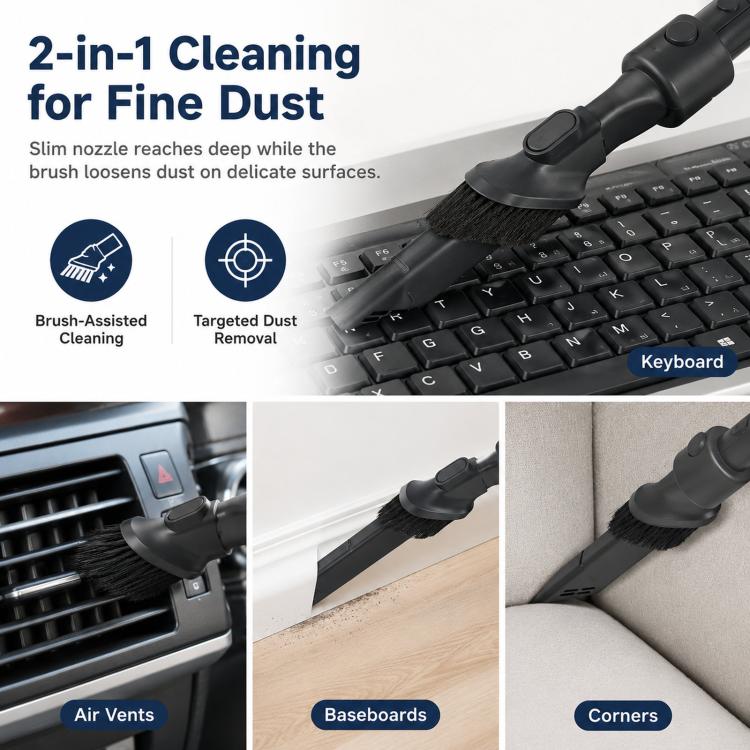 Long Flat Suction Nozzle For Dreame R10 / R20 / H30 / T30 / V11 / V8 Cordless Vacuums, Long Flat Suction