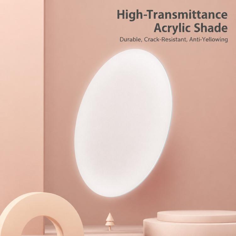 Slim LED Ceiling Light 3-Color Dimmable Round Flush Mount Light Fixture for Bedroom, FSL 25W 35cm White, FSL 25W 35cm Black, FSL 36W 45cm White, FSL 36W 45cm Black
