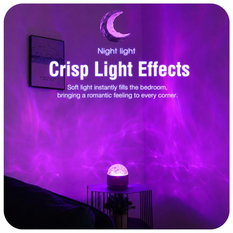 Atmosphere Night Light 16 Colors Rotating Projector Desk Lamp With Remote Control, USB Plug-in, Rechargeable