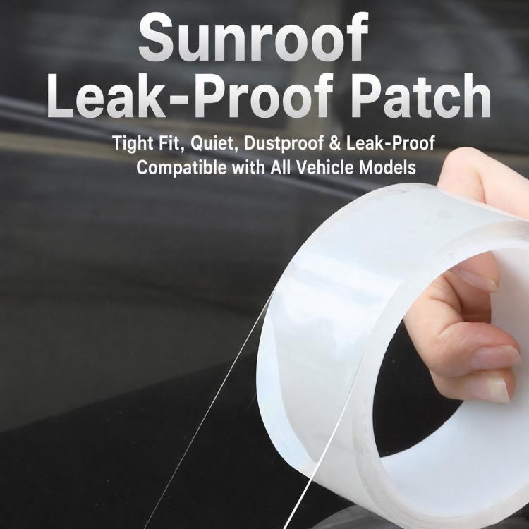 Car Sunroof Sealing Strip Waterproof Tape Roof Leak-Proof Glass Rubber Seal, 3m, 6m