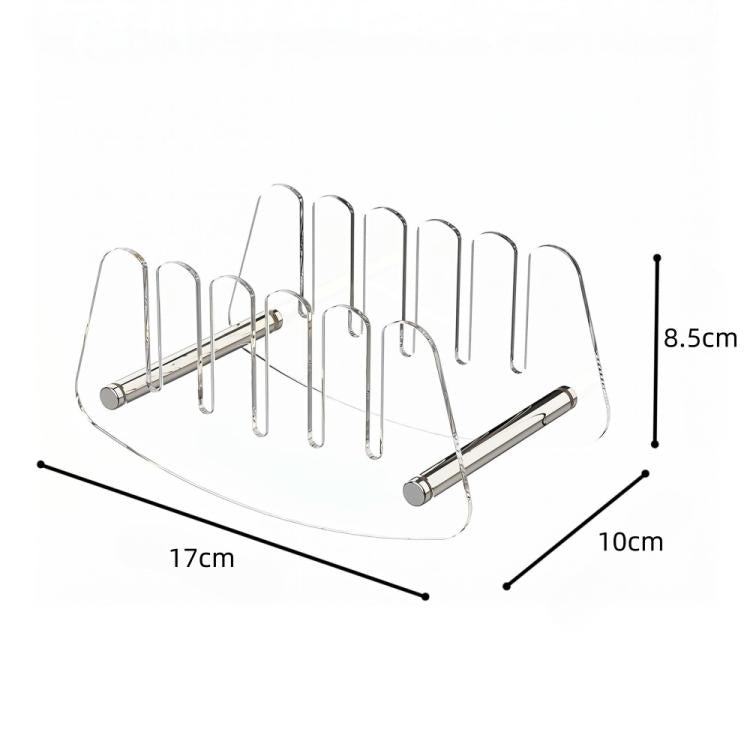 Acrylic Desk File Organizer Multi-Slot Mail Sorter and Letter Holder for Home Office Desk, YX254 Black, YX254 Clear