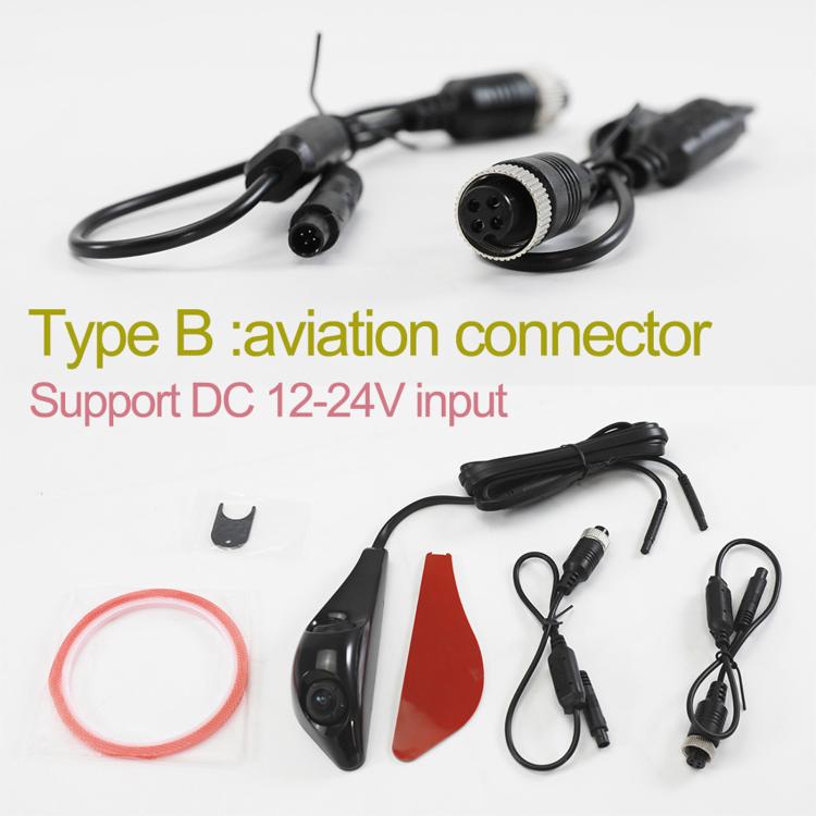 CAM374 1080P Dual Lens Car Rearview Mirror Camera Aviation Connector Hole-Free Auxiliary Camera, Black Right, Black Left, White Right, White Left