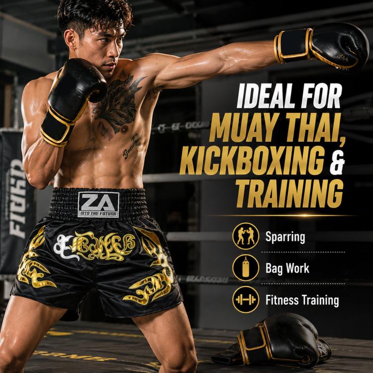 ZhuoAo Muay Thai Boxing Shorts Kickboxing & Sanda Training Fight Shorts For Men & Women, XXXS, XXS, XS, S, M, L, XL, XXL, XXXL