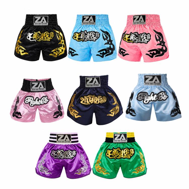 ZhuoAo Muay Thai Boxing Shorts Kickboxing & Sanda Training Fight Shorts For Men & Women, XXXS, XXS, XS, S, M, L, XL, XXL, XXXL