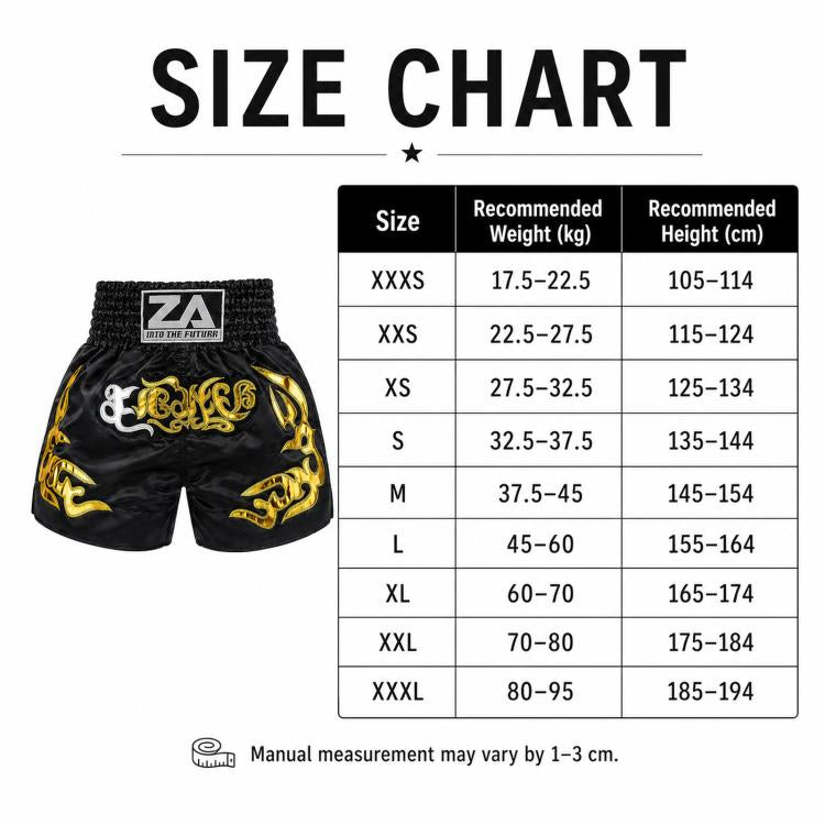 ZhuoAo Muay Thai Boxing Shorts Kickboxing & Sanda Training Fight Shorts For Men & Women, XXXS, XXS, XS, S, M, L, XL, XXL, XXXL