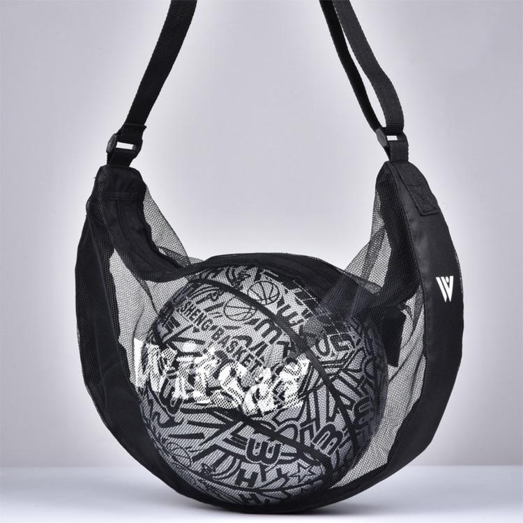 Witsar Crossbody Basketball Bag Breathable Mesh Sports Ball Carrier with Inner Zipper Pocket